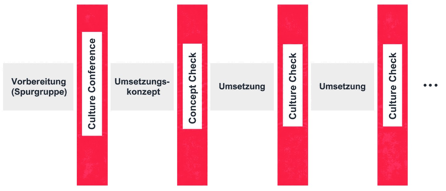 Abb. 1: Verzahnung von Großgruppen und operativem Kulturprojekt