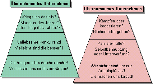 Ängste und Befürchtungen nach Hierarchieebenen